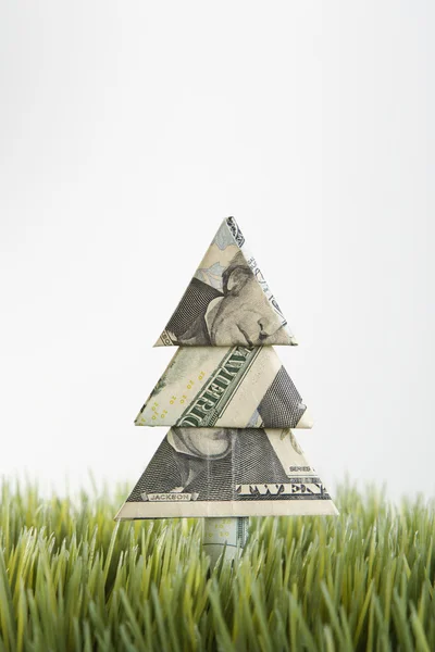 Origami tree from money. — Stock Photo, Image