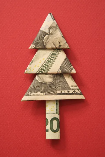 Χρήματα origami δέντρο. — Φωτογραφία Αρχείου
