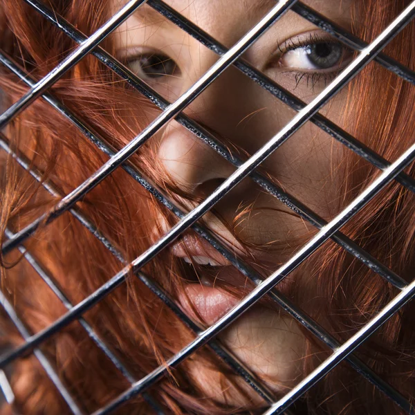 Vörös hajú nő. — Stock Fotó