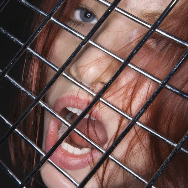 Mujer con la boca abierta . —  Fotos de Stock