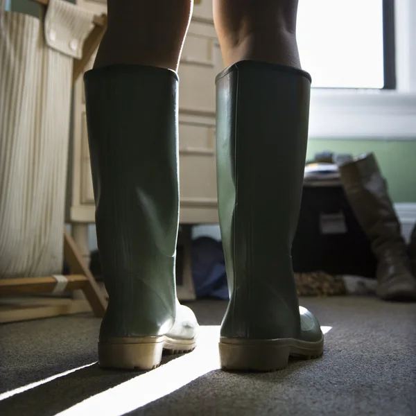 Πράσινο καουτσούκ μπότες. — Φωτογραφία Αρχείου