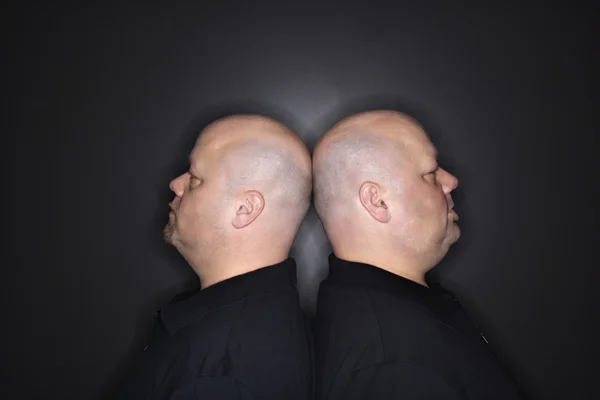 Skallig twin män. — Stockfoto