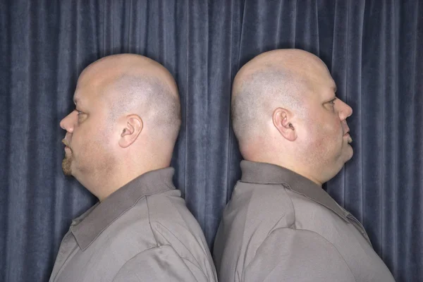 Identical twin men. — Stock Photo, Image