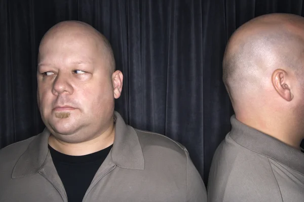 Bald twin men. — Stock Photo, Image