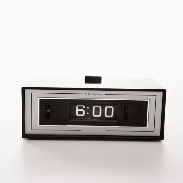 Retro clock set for 6:00. — Stock Photo, Image