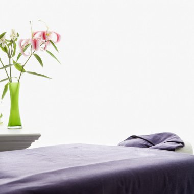 Massage table. clipart