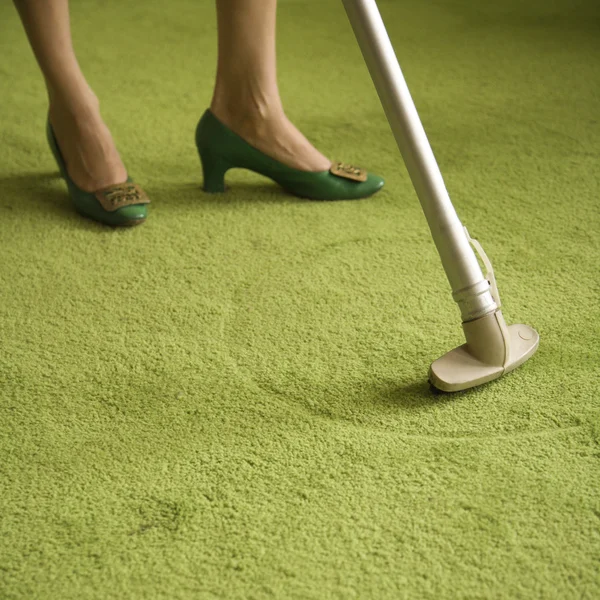 stock image Woman cleaning house.