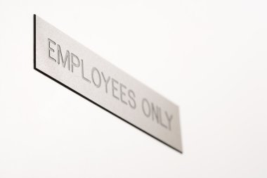 Employees only sign. clipart