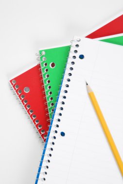 Pencil on notebooks. clipart