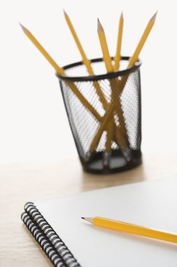 Office supplies on desk. clipart