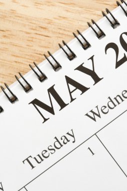 May on calendar. clipart