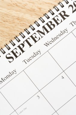 September on calendar. clipart