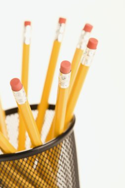 Pencils in holder. clipart