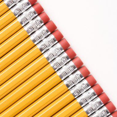 Diagonal row of pencils. clipart