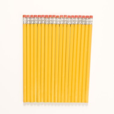 Row of new pencils. clipart