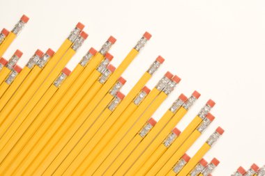 Diagonal row of pencils. clipart