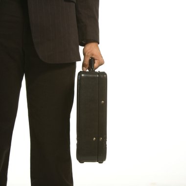 Businessman with briefcase. clipart