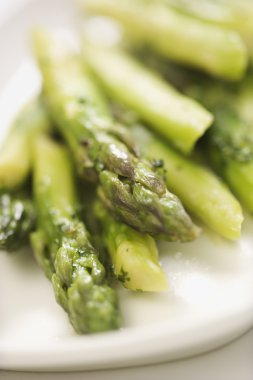 Cooked asparagus. clipart