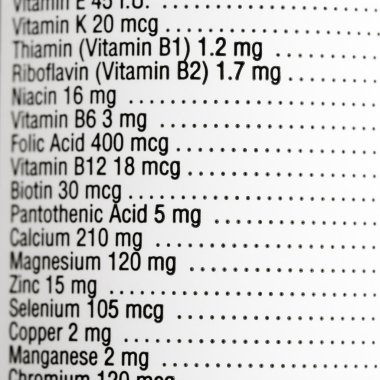 Nutritional label. clipart