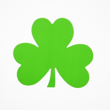 Green paper shamrock. clipart