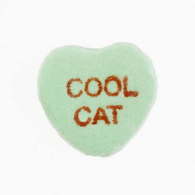 Candy heart on white. clipart