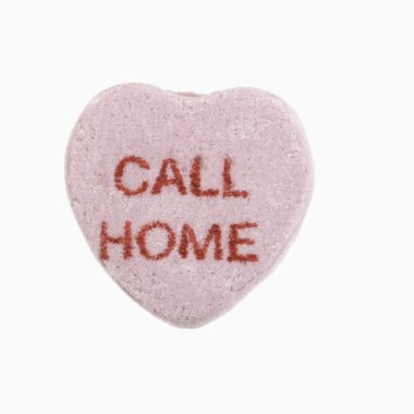 Candy heart on white. clipart