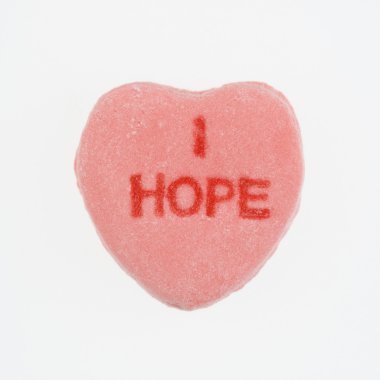 Candy heart on white. clipart