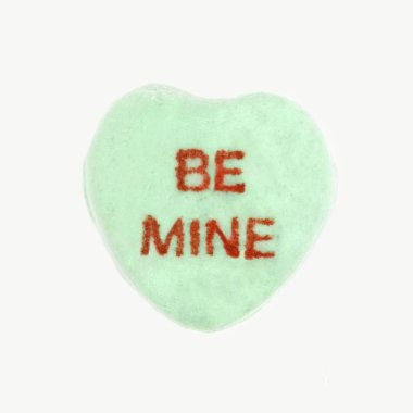 Candy heart on white. clipart