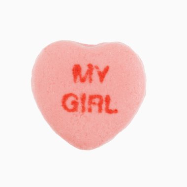 Candy heart on white. clipart