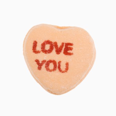 Candy heart on white. clipart