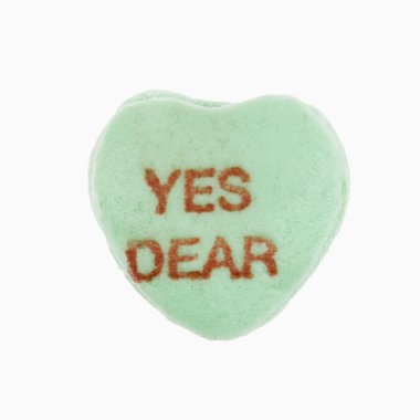 Candy heart on white. clipart