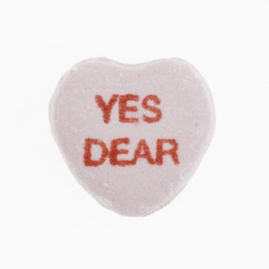 Candy heart on white. clipart