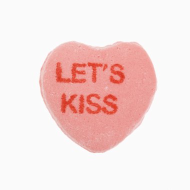 Candy heart on white. clipart