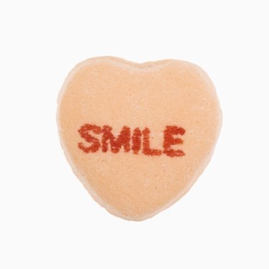 Candy heart on white. clipart