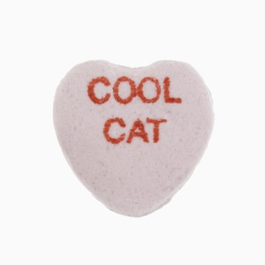 Candy heart on white. clipart