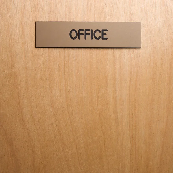 Office skylt på dörren. — Stockfoto