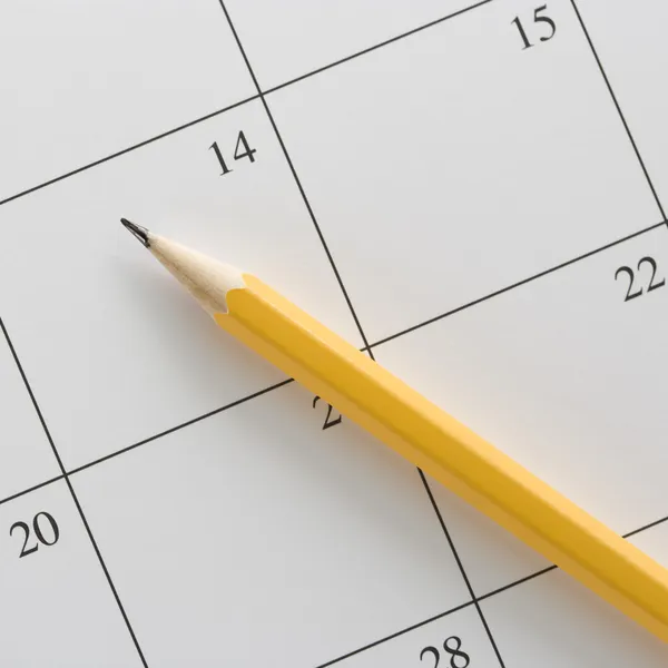 Penna på kalendern. — Stockfoto