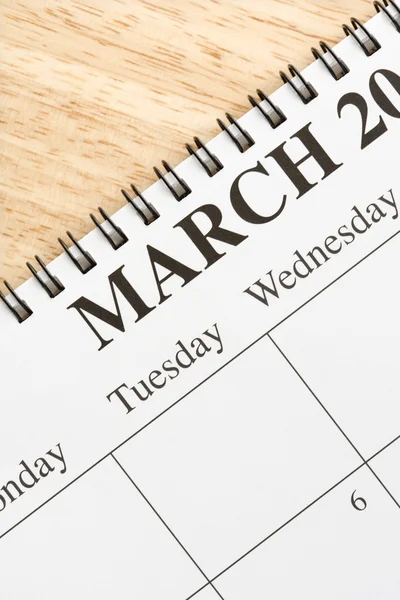 Março no calendário . — Fotografia de Stock