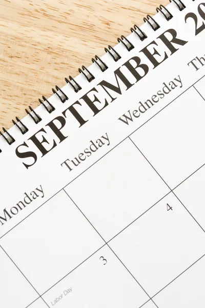 September im Kalender. — Stockfoto