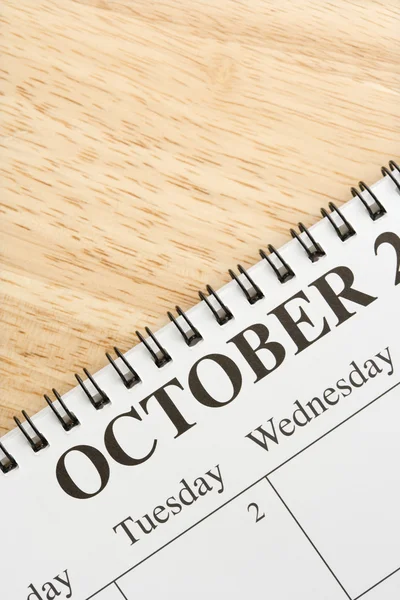 Oktober im Kalender. — Stockfoto