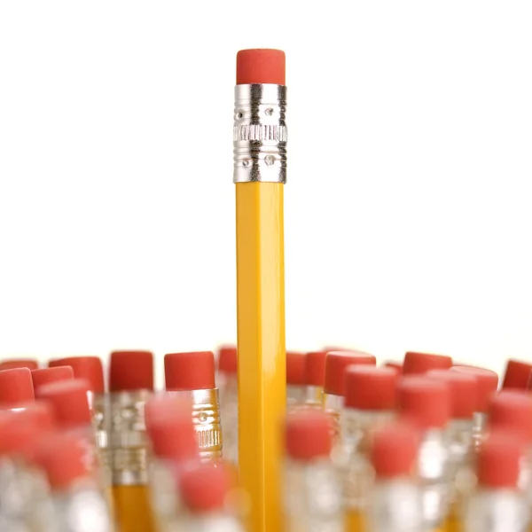 Erasers sobre lápis . — Fotografia de Stock