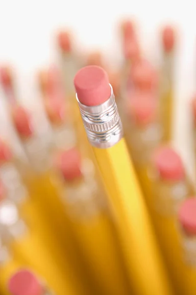 Erasers on pencils. — Stock Photo, Image