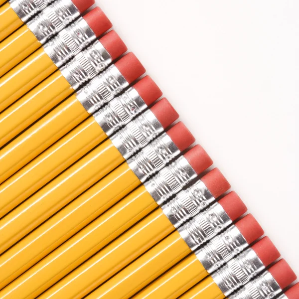 Diagonal row of pencils. — Stock Photo, Image