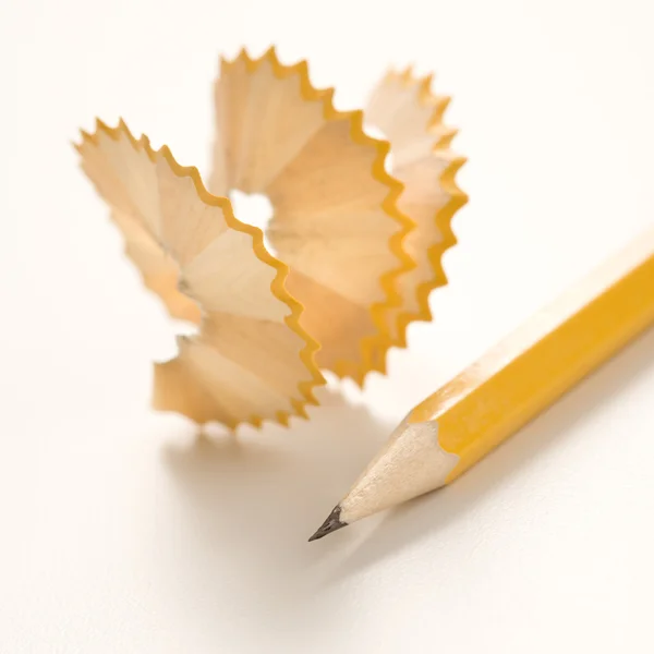 Pencil and shavings. — Stock Photo, Image
