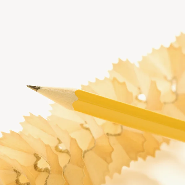 Pencil and shavings. — Stock Photo, Image