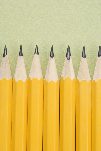Pencils in even row. — Stock Photo, Image