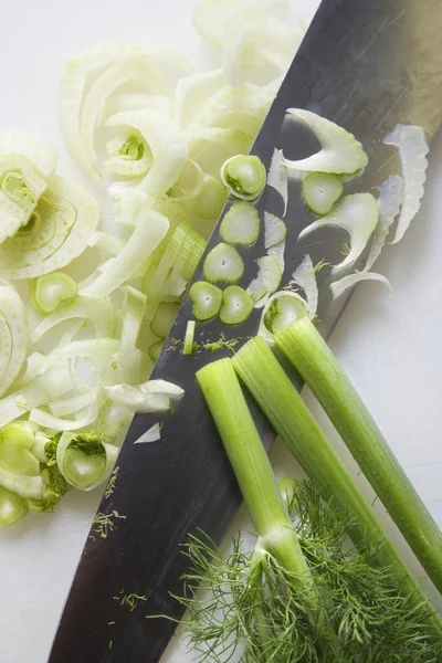 Knife with fennel. — Stock Photo, Image