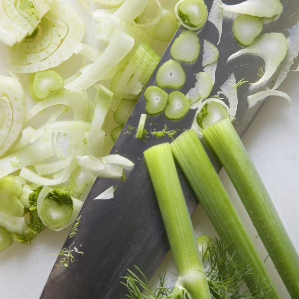 Knife with fennel. — Stock Photo, Image