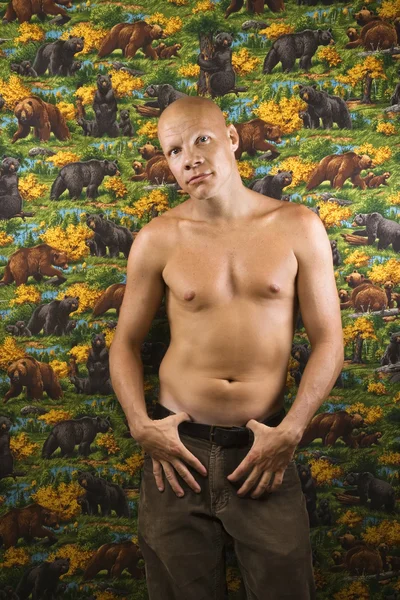 Shirtless mannelijke portret. — Stockfoto