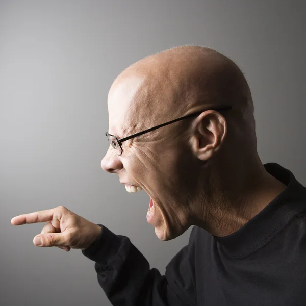 Profil člověka křičet. — Stock fotografie